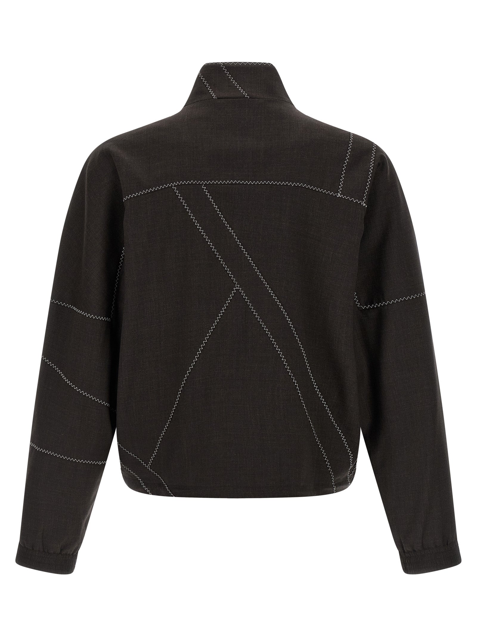 Kiko Kostadinov Brown Virgin Wool Full-Length Jacket