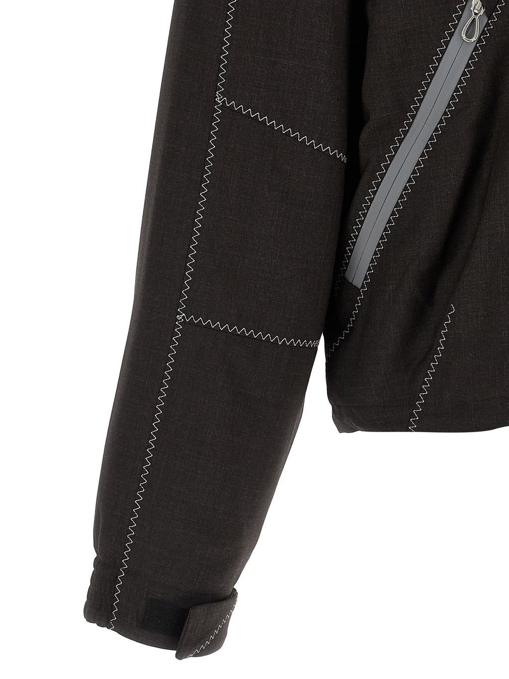 Kiko Kostadinov Brown Virgin Wool Full-Length Jacket