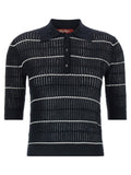 Max Mara Blue Silk Polo Shirt