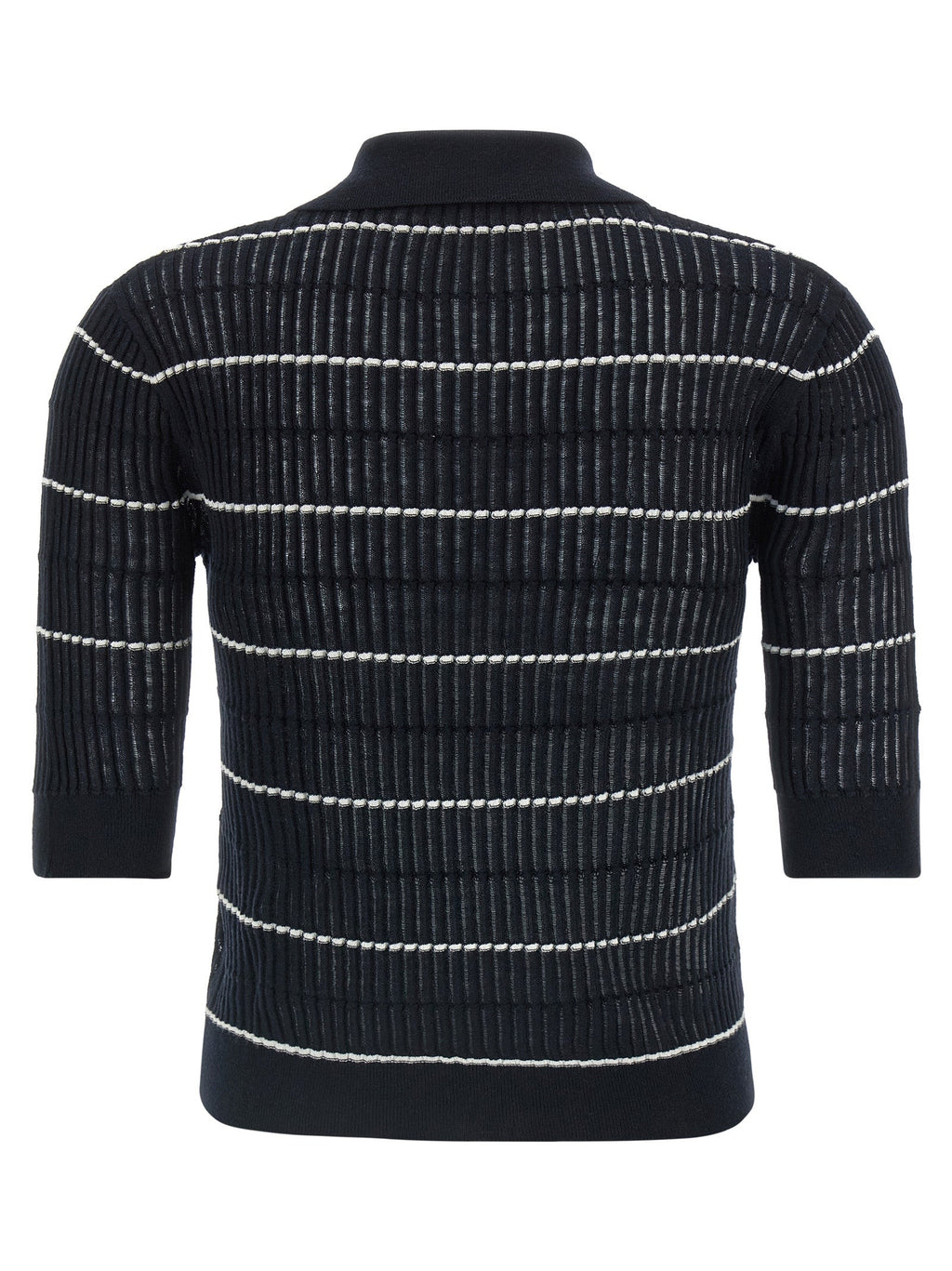 Max Mara Blue Silk Polo Shirt