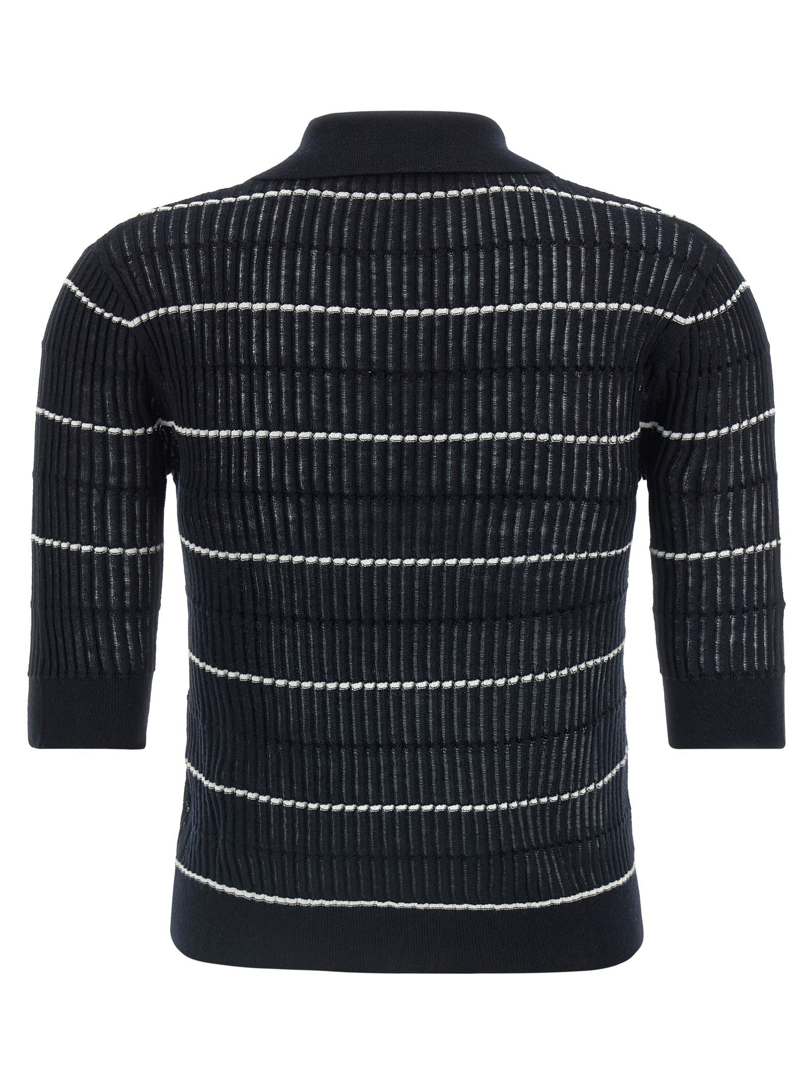 Max Mara Blue Silk Polo Shirt