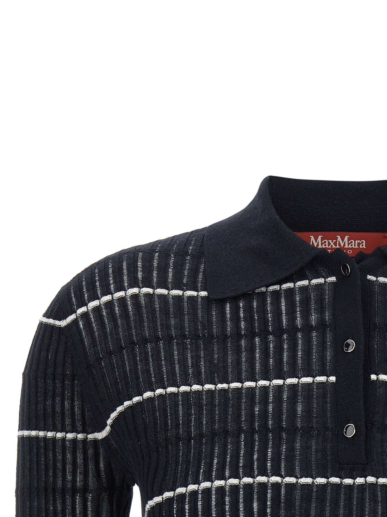 Max Mara Blue Silk Polo Shirt
