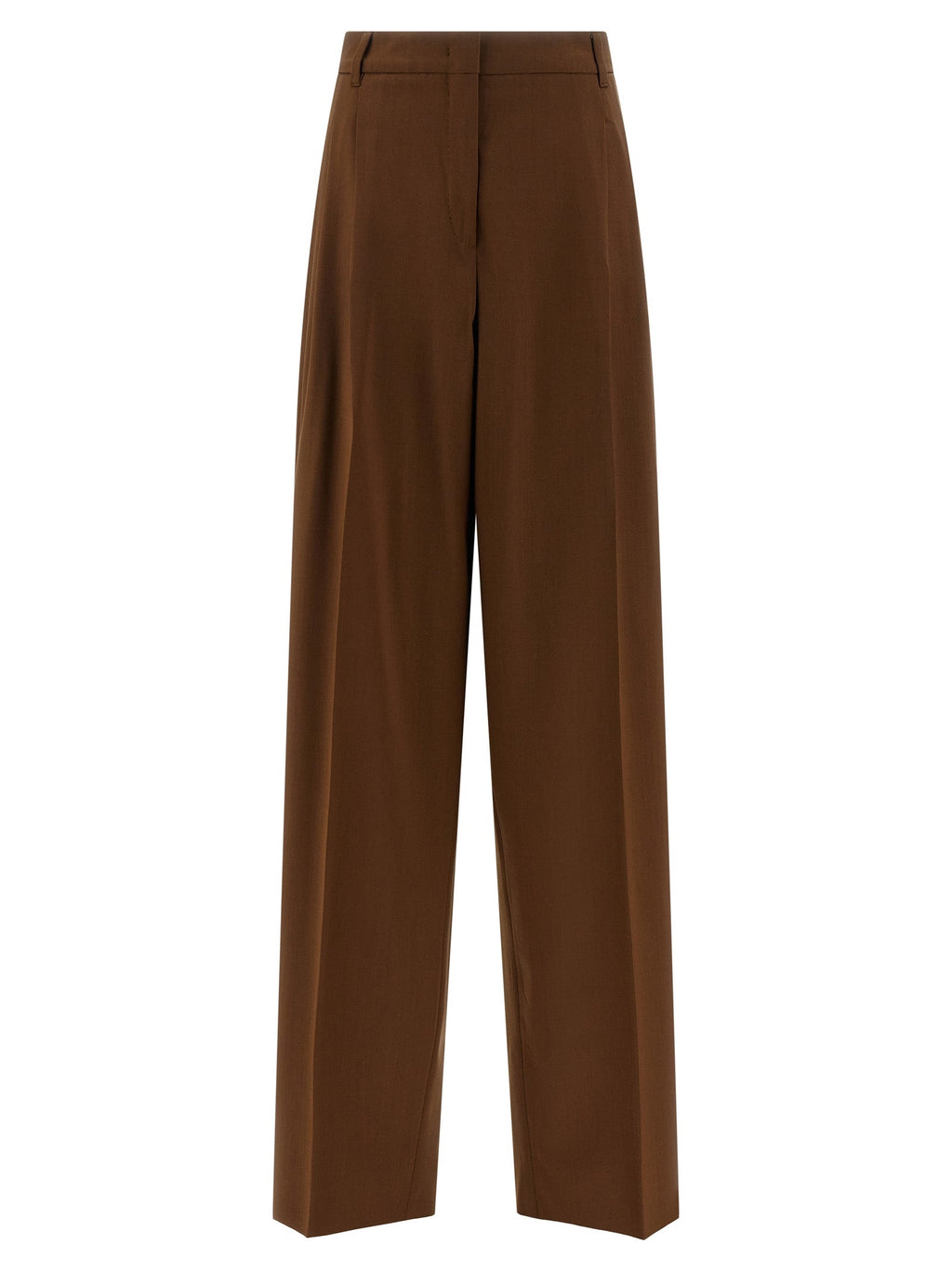 Max Mara Brown Virgin Wool Casual Pants
