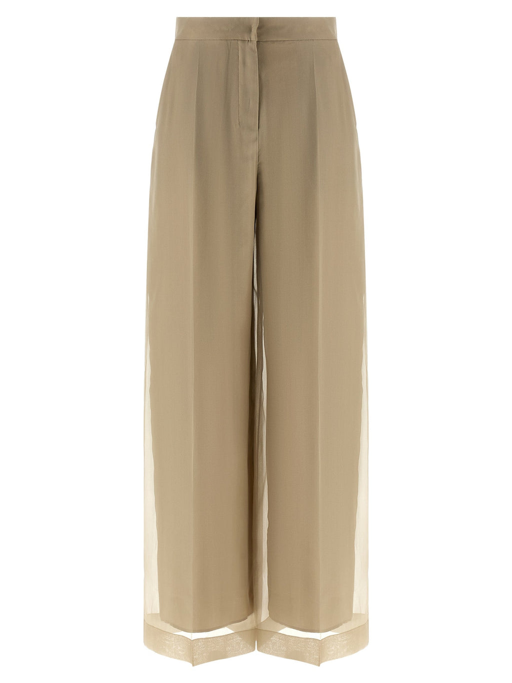 Max Mara Beige Silk Casual Pants