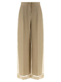 Max Mara Beige Silk Casual Pants