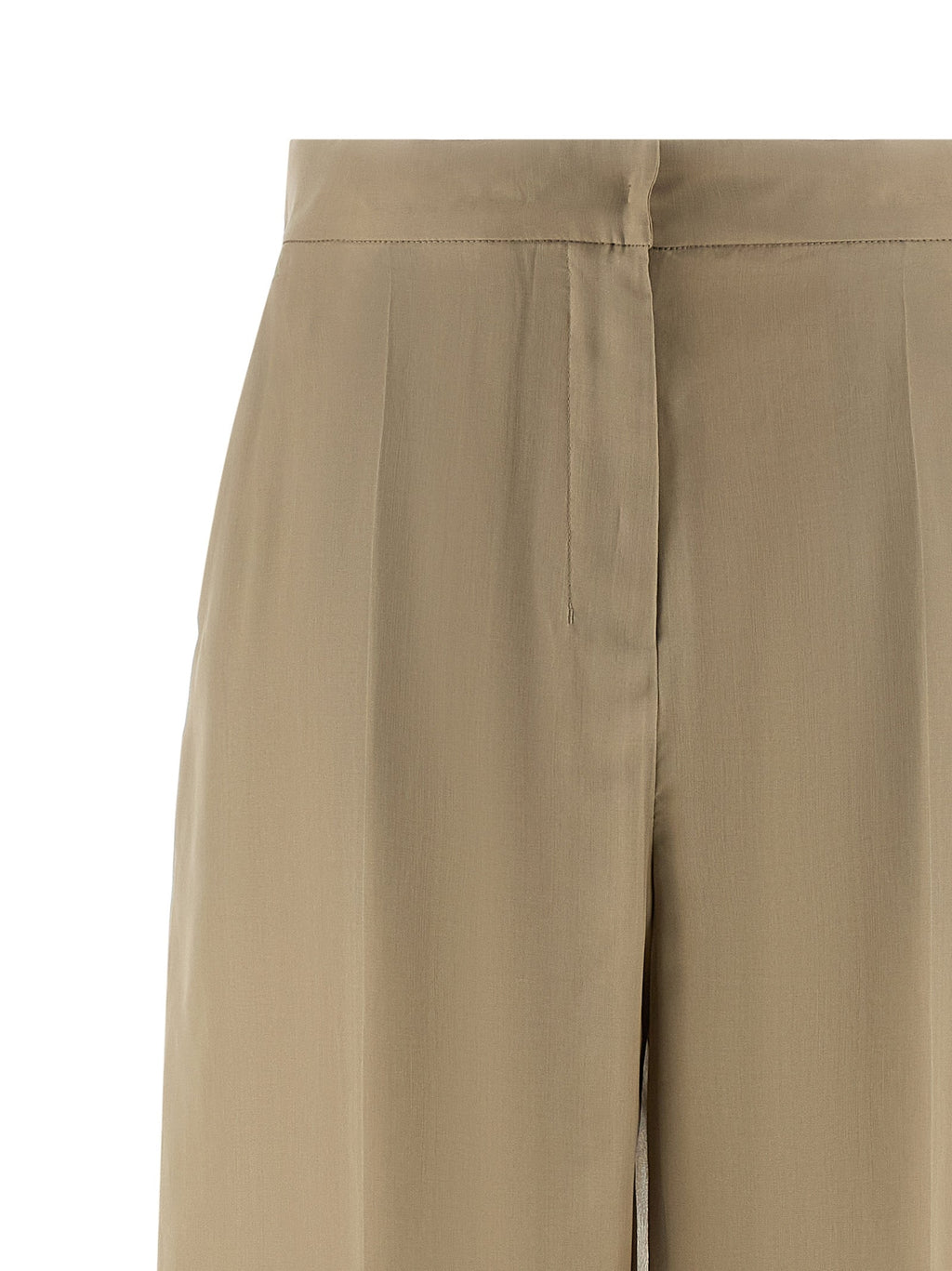 Max Mara Beige Silk Casual Pants