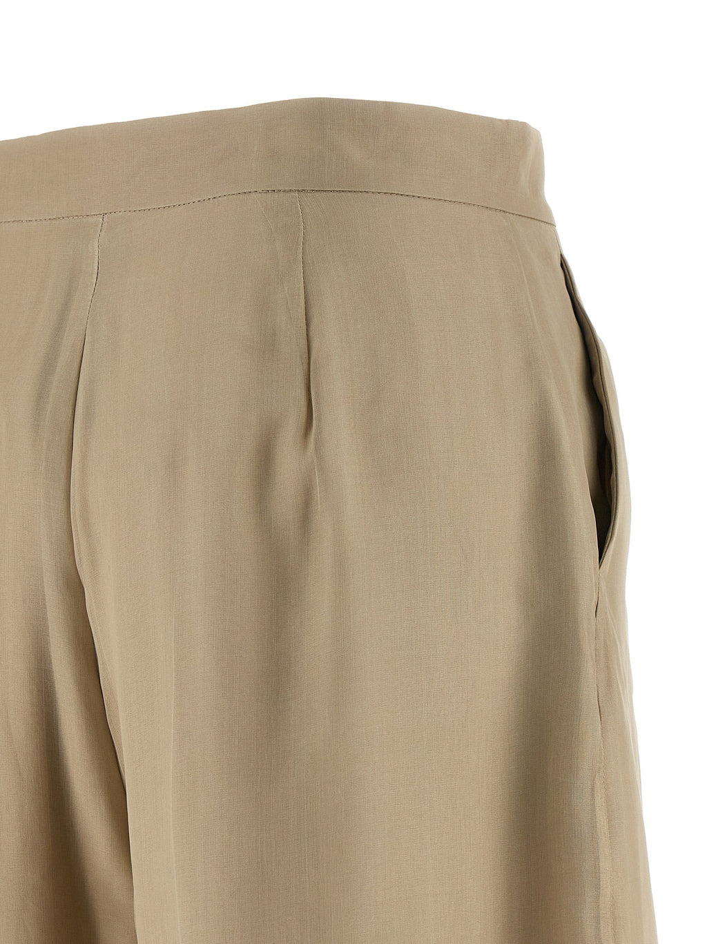 Max Mara Beige Silk Casual Pants