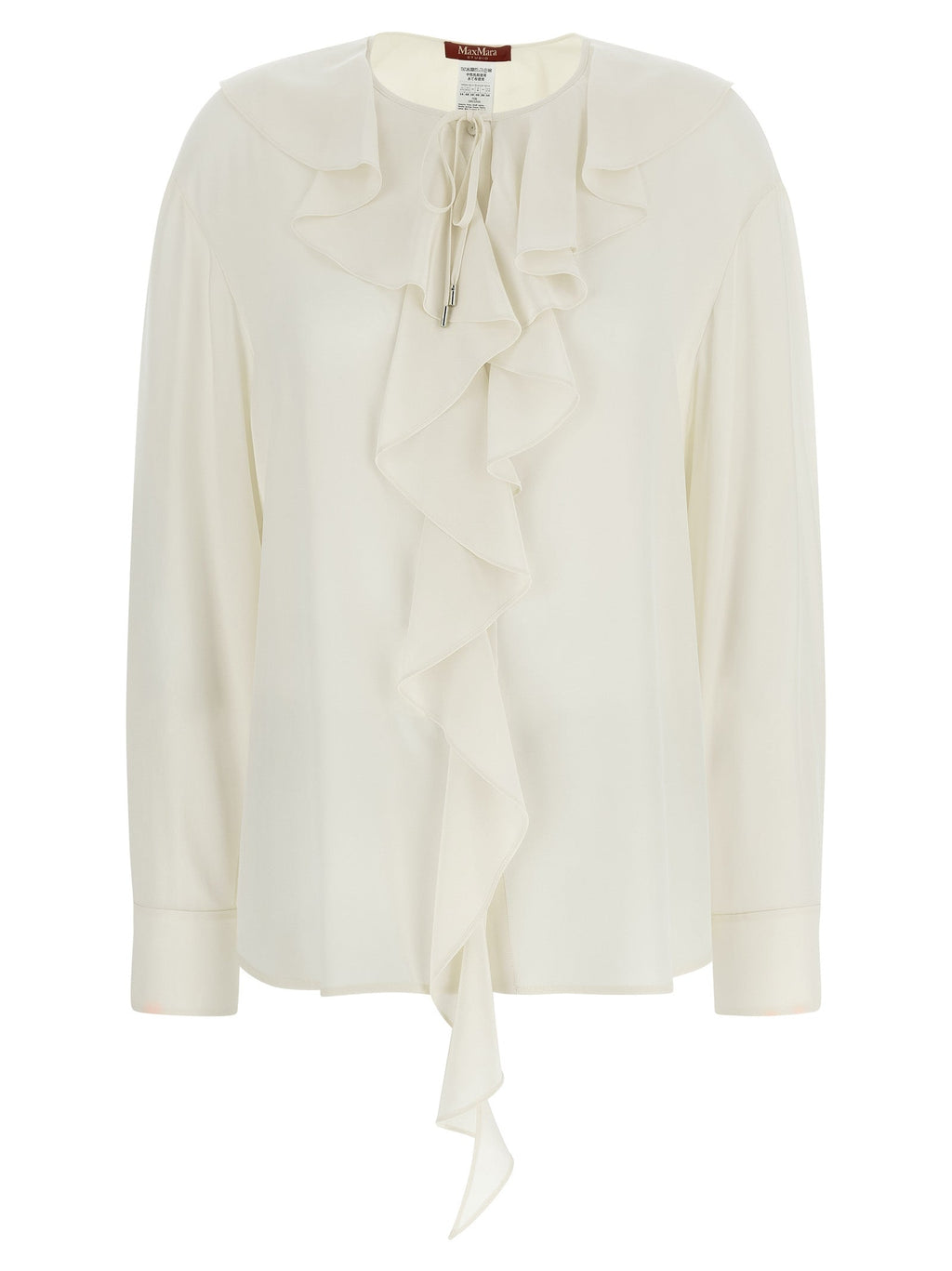 Max Mara White Silk Blouse