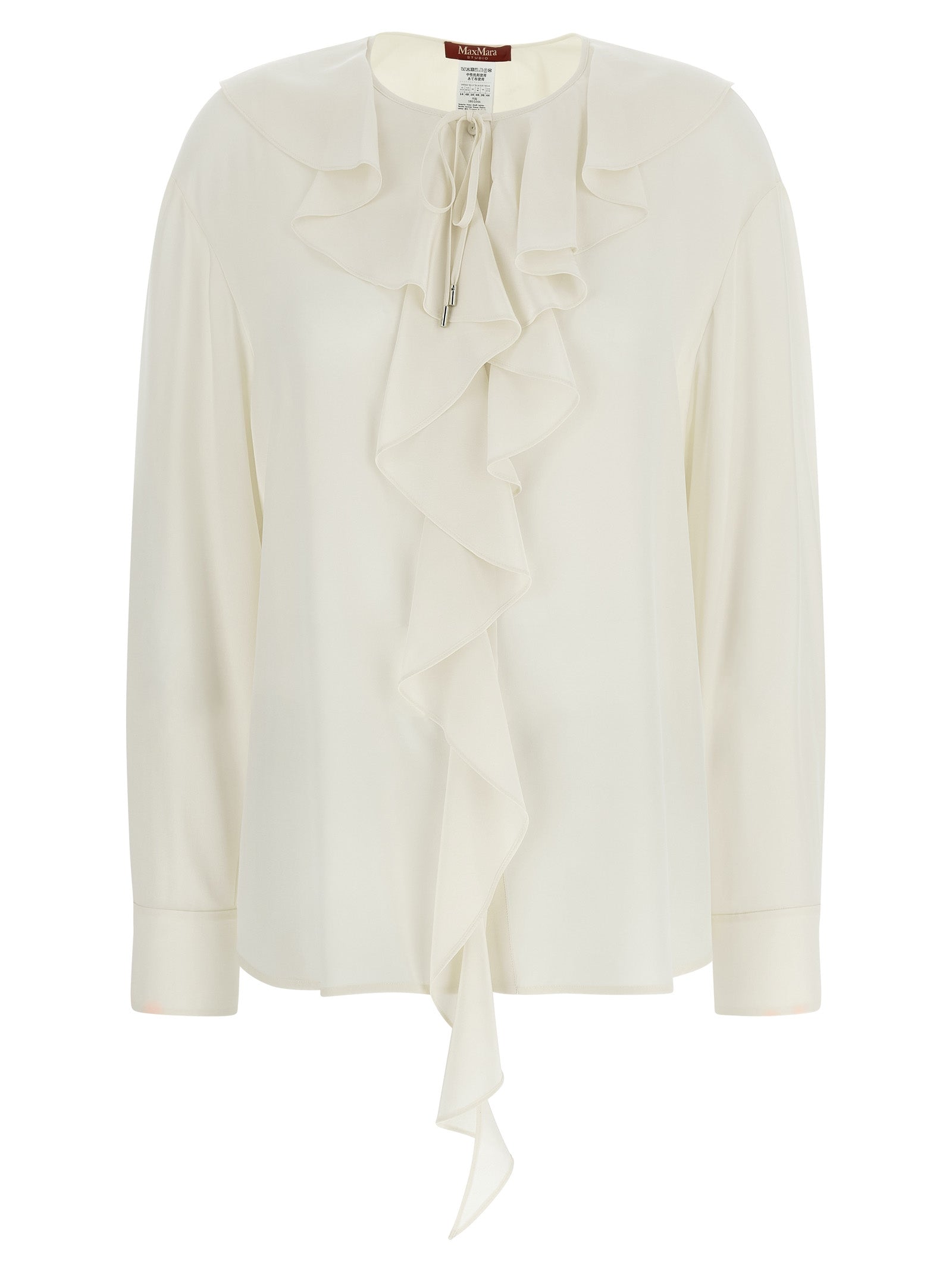 Max Mara White Silk Blouse