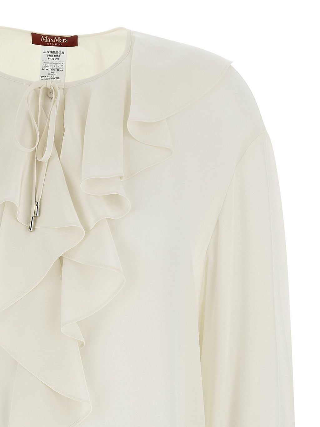 Max Mara White Silk Blouse