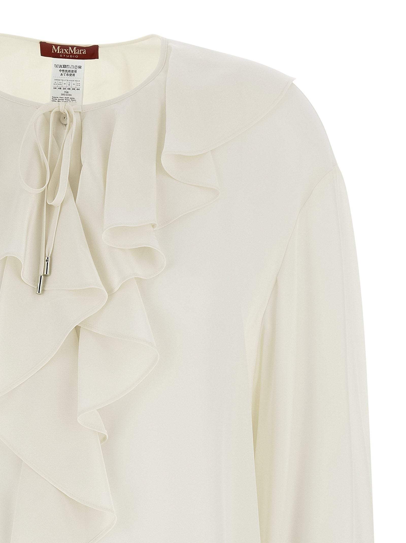 Max Mara White Silk Blouse