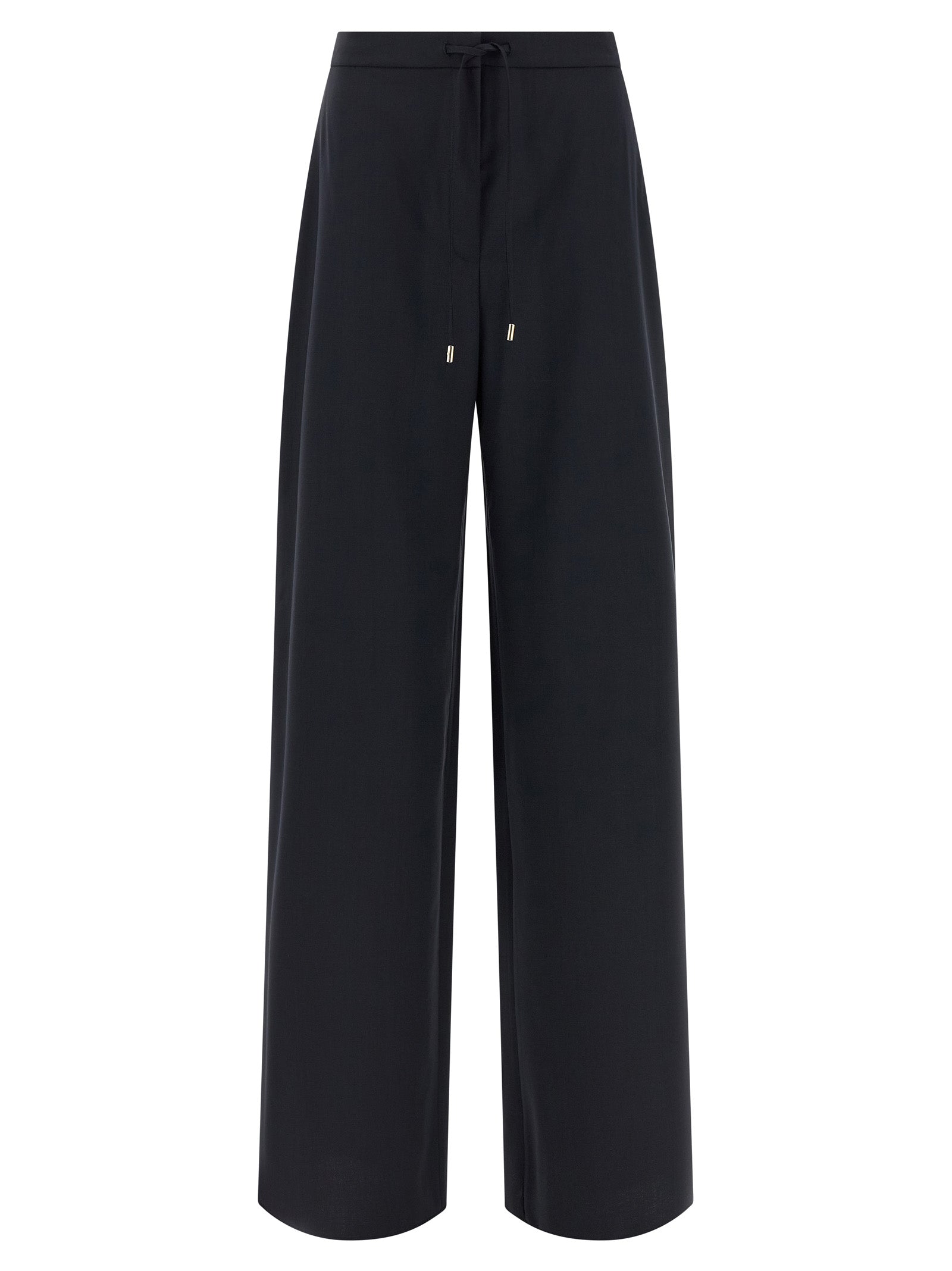 Max Mara Blue Virgin Wool Casual Pants