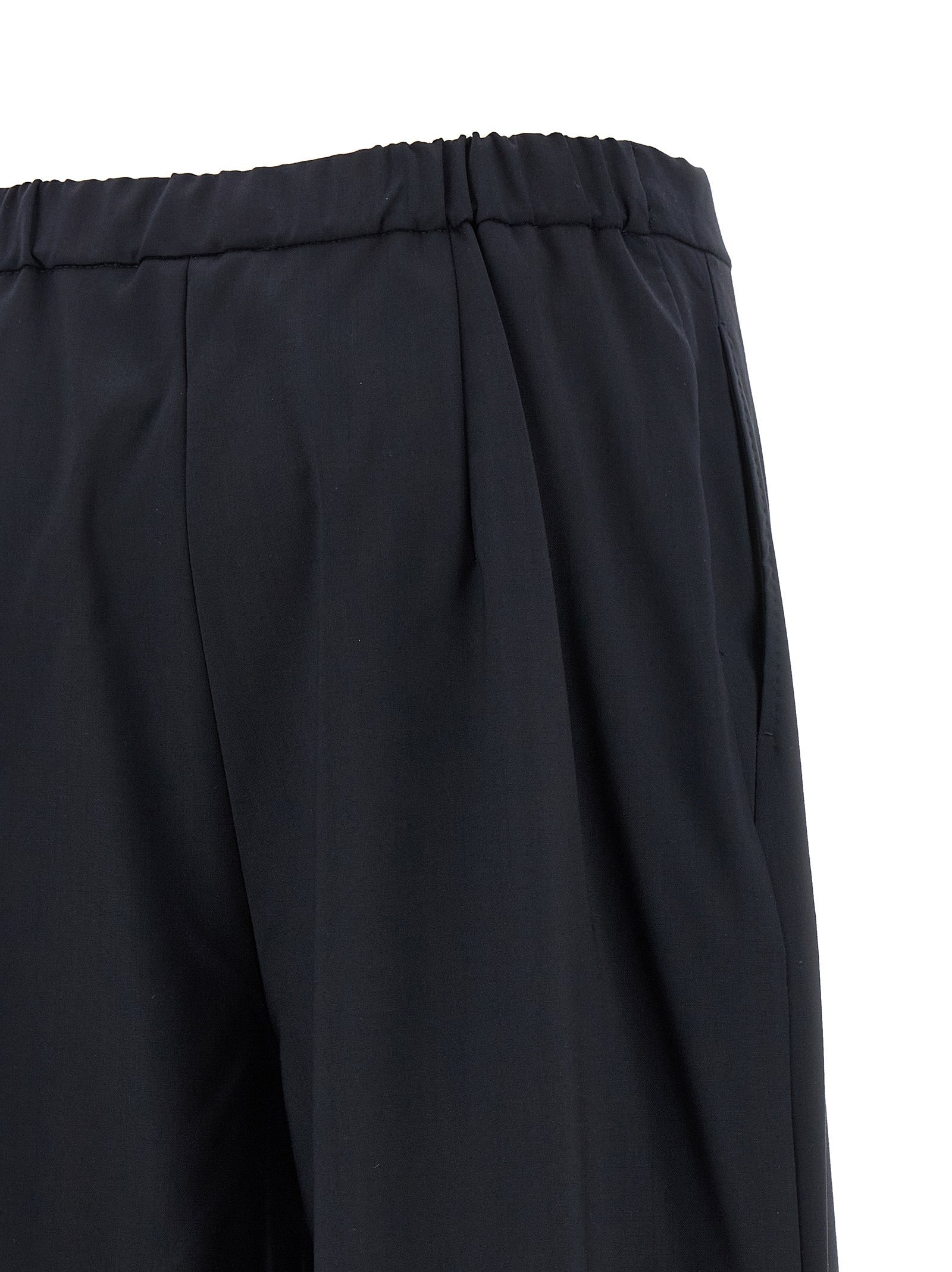 Max Mara Blue Virgin Wool Casual Pants