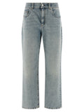 Brunello Cucinelli Blue Cotton Straight-Leg Jeans