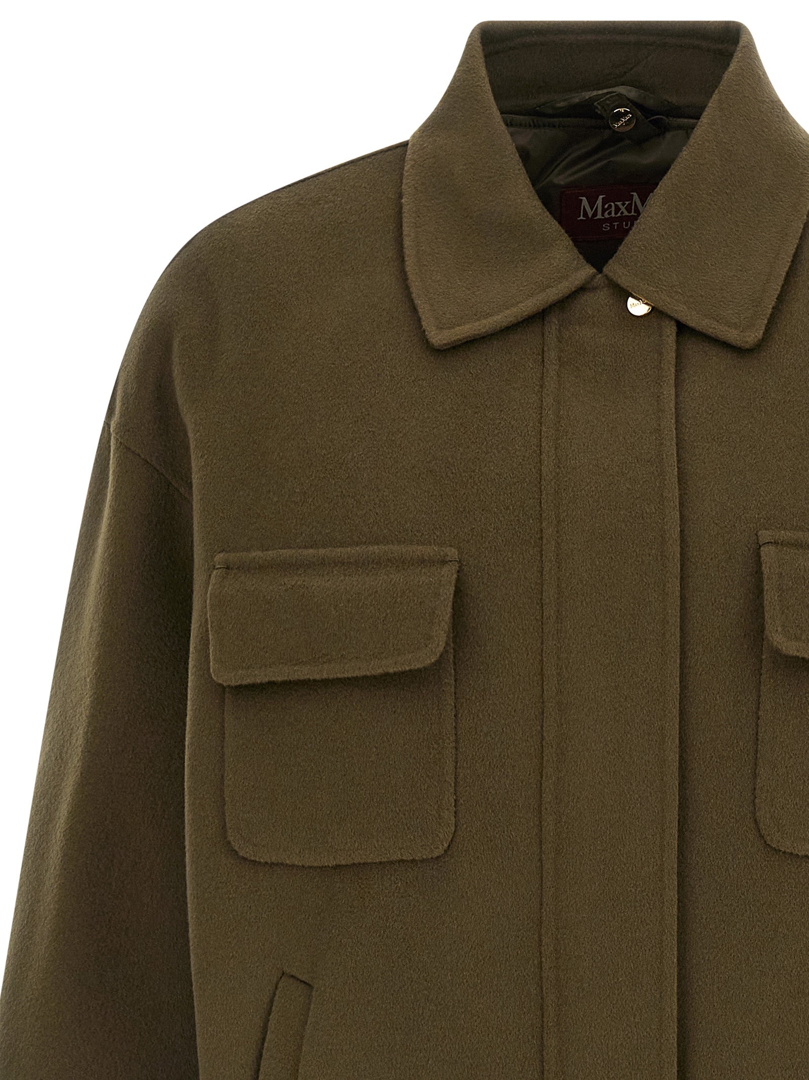 Max Mara Bicolor Virgin Wool Coat
