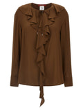 Max Mara Brown Silk Blouse