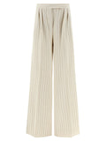 Max Mara White Cotton Casual Pants