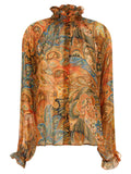 Etro Multicolor Silk Blouse