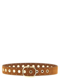 PINKO Brown Lamb Leather Regular Belt