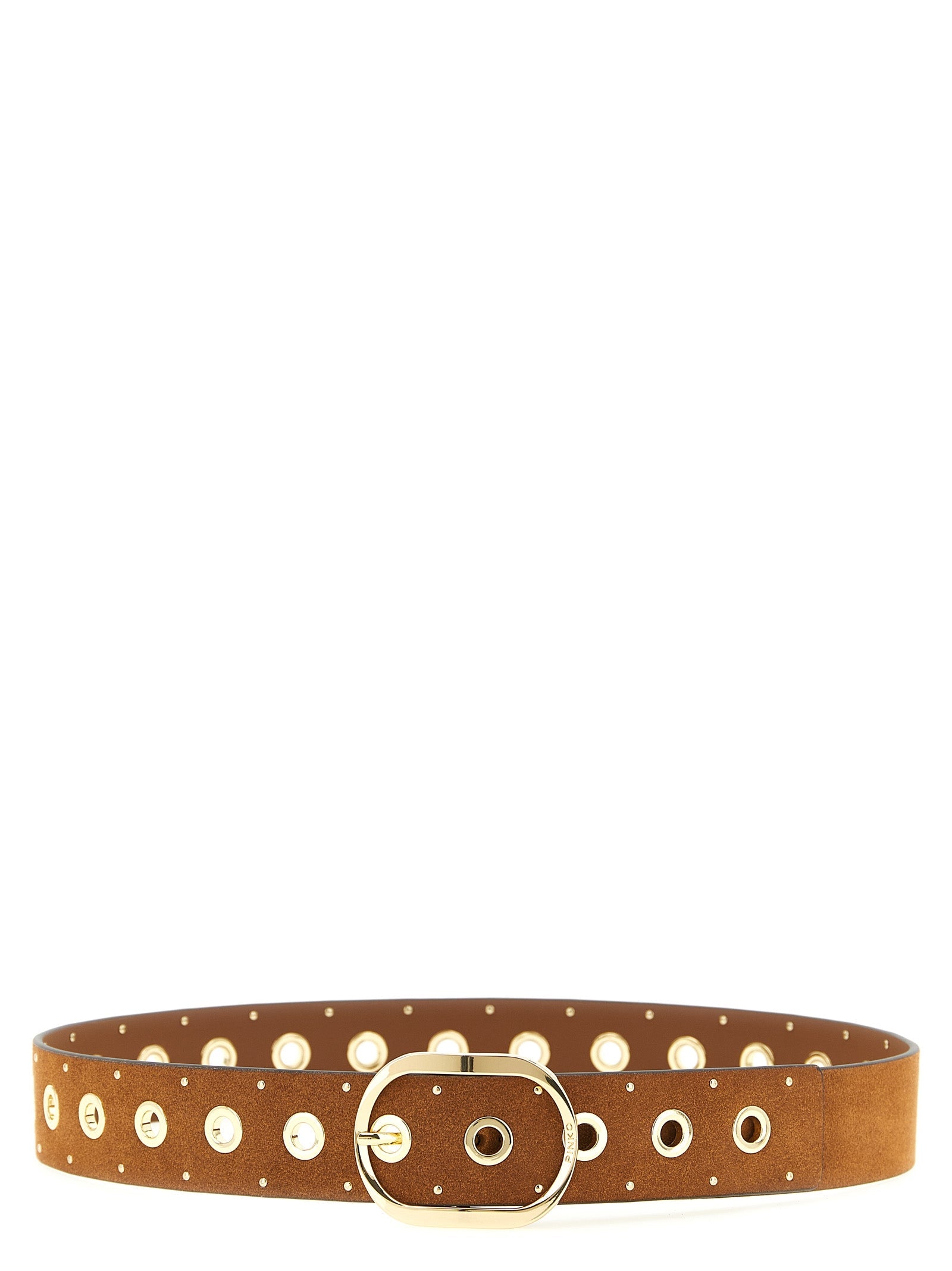PINKO Brown Lamb Leather Regular Belt