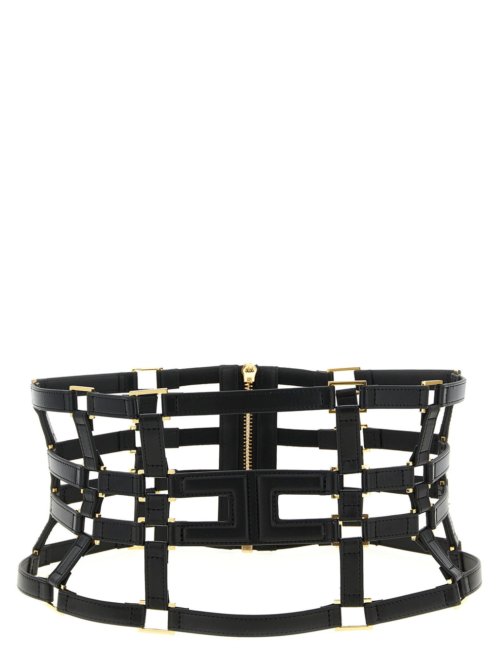 Elisabetta Franchi Black Polyethylene High-Waist Belt