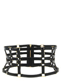 Elisabetta Franchi Black Polyethylene High-Waist Belt