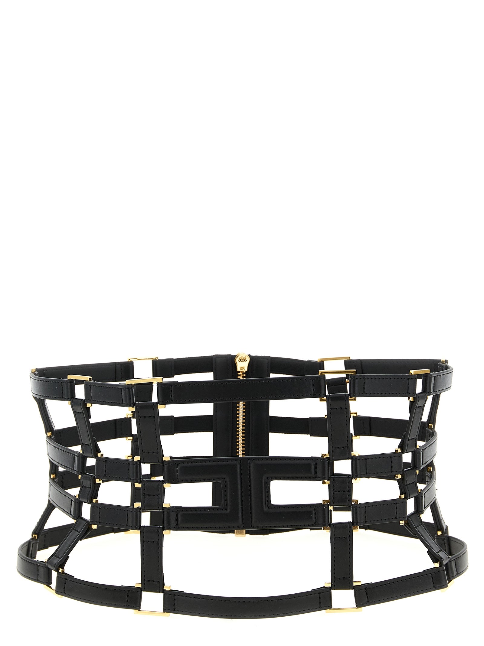 Elisabetta Franchi Black Polyethylene High-Waist Belt