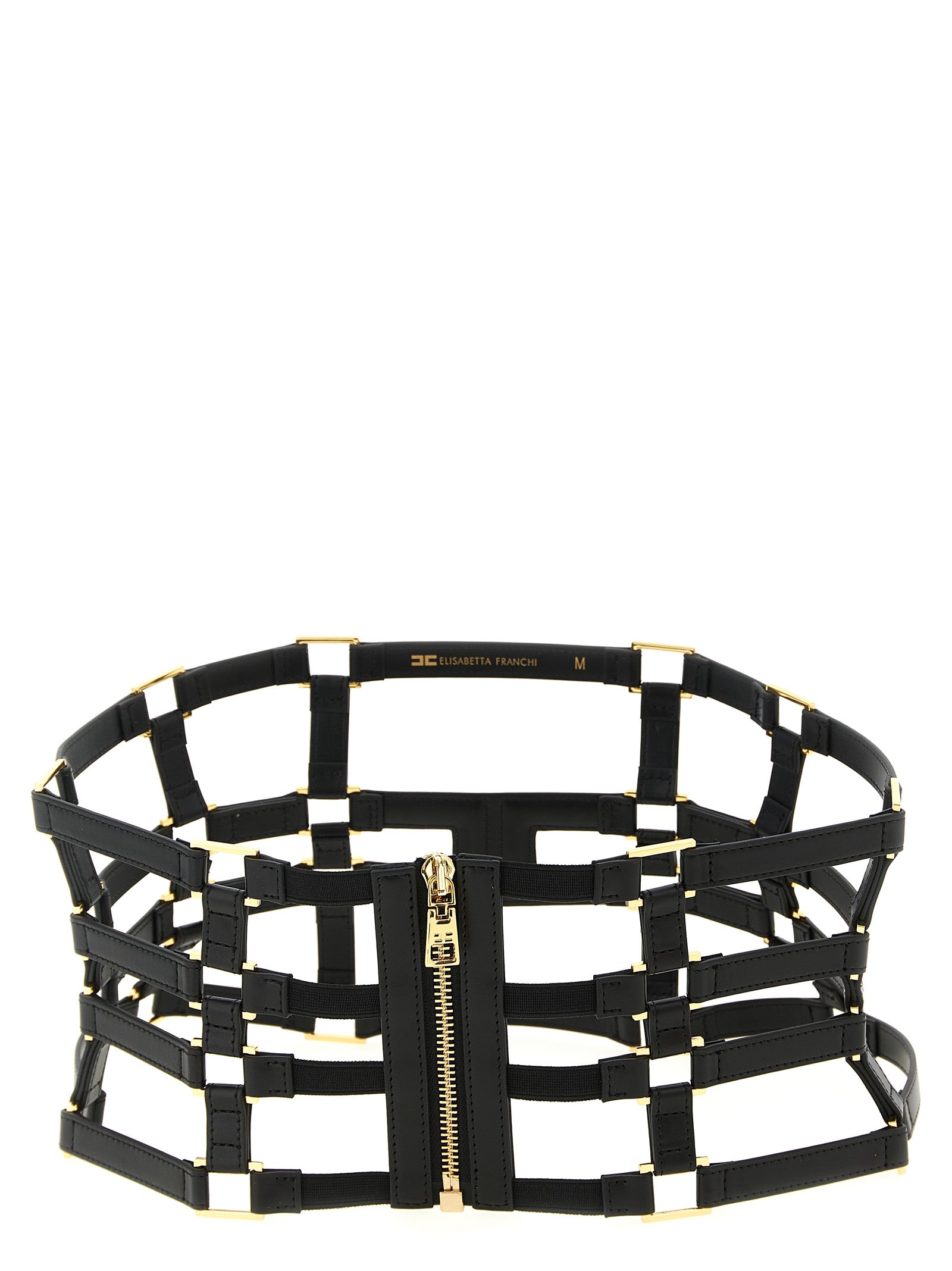 Elisabetta Franchi Black Polyethylene High-Waist Belt