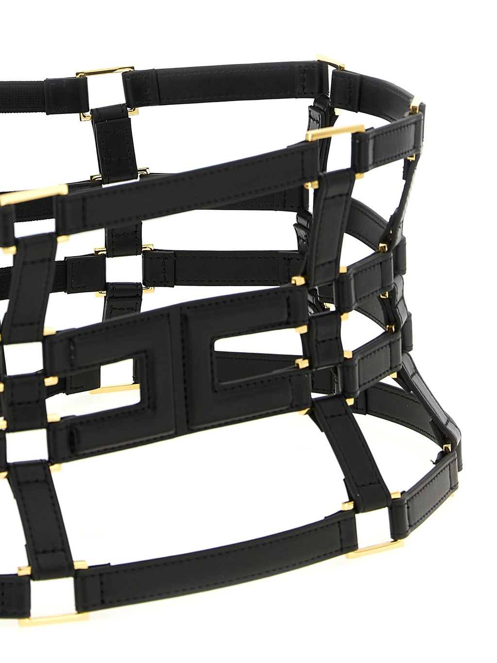 Elisabetta Franchi Black Polyethylene High-Waist Belt