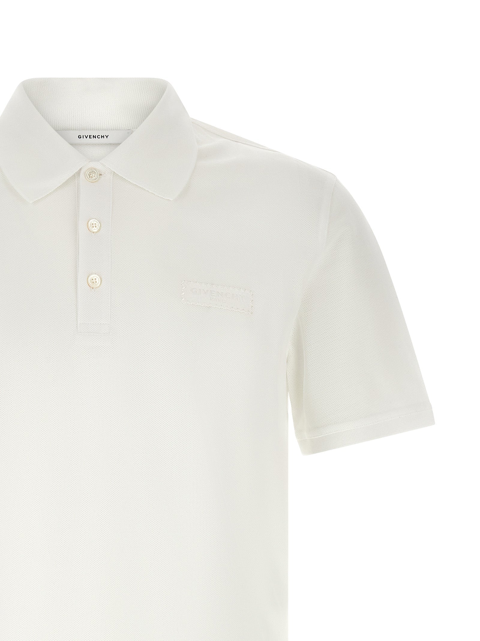 Givenchy White Cotton Polo Shirt