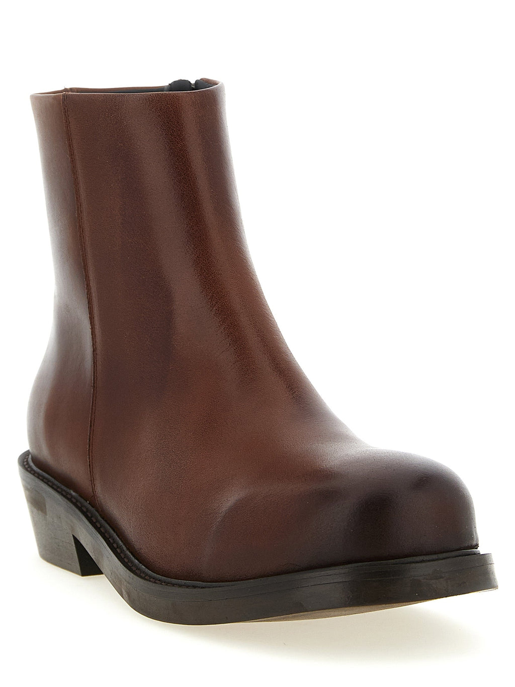 SÉFR Brown Calfskin Ankle Boots