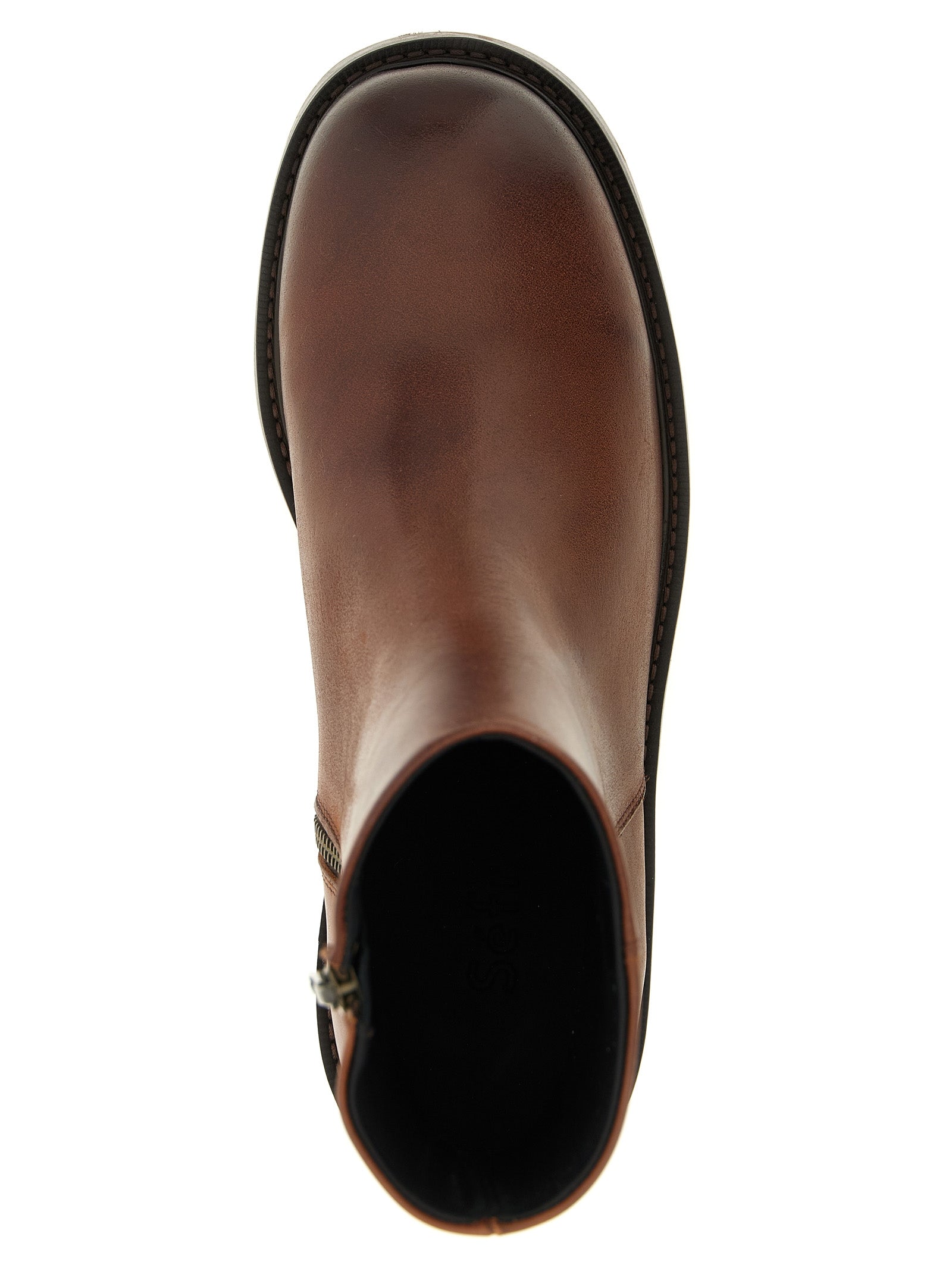 SÉFR Brown Calfskin Ankle Boots