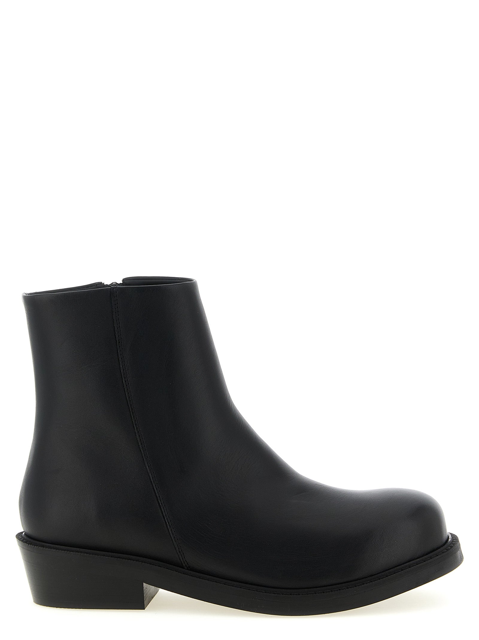 SÉFR Black Calfskin Ankle Boots