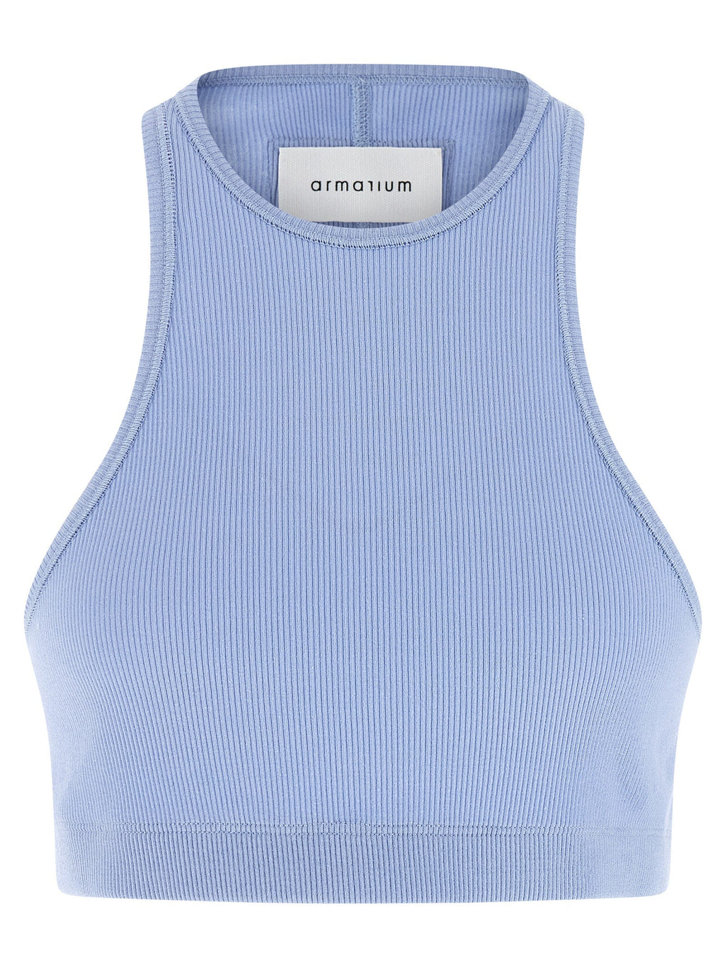 Armarium Blue Cotton Sleeveles T-Shirt