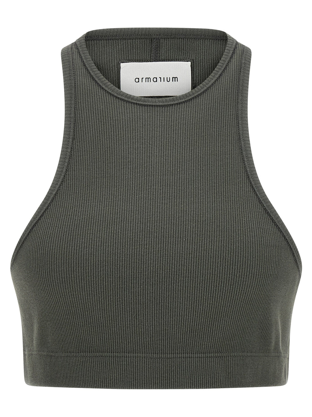 Armarium Gray Cotton Sleeveles T-Shirt