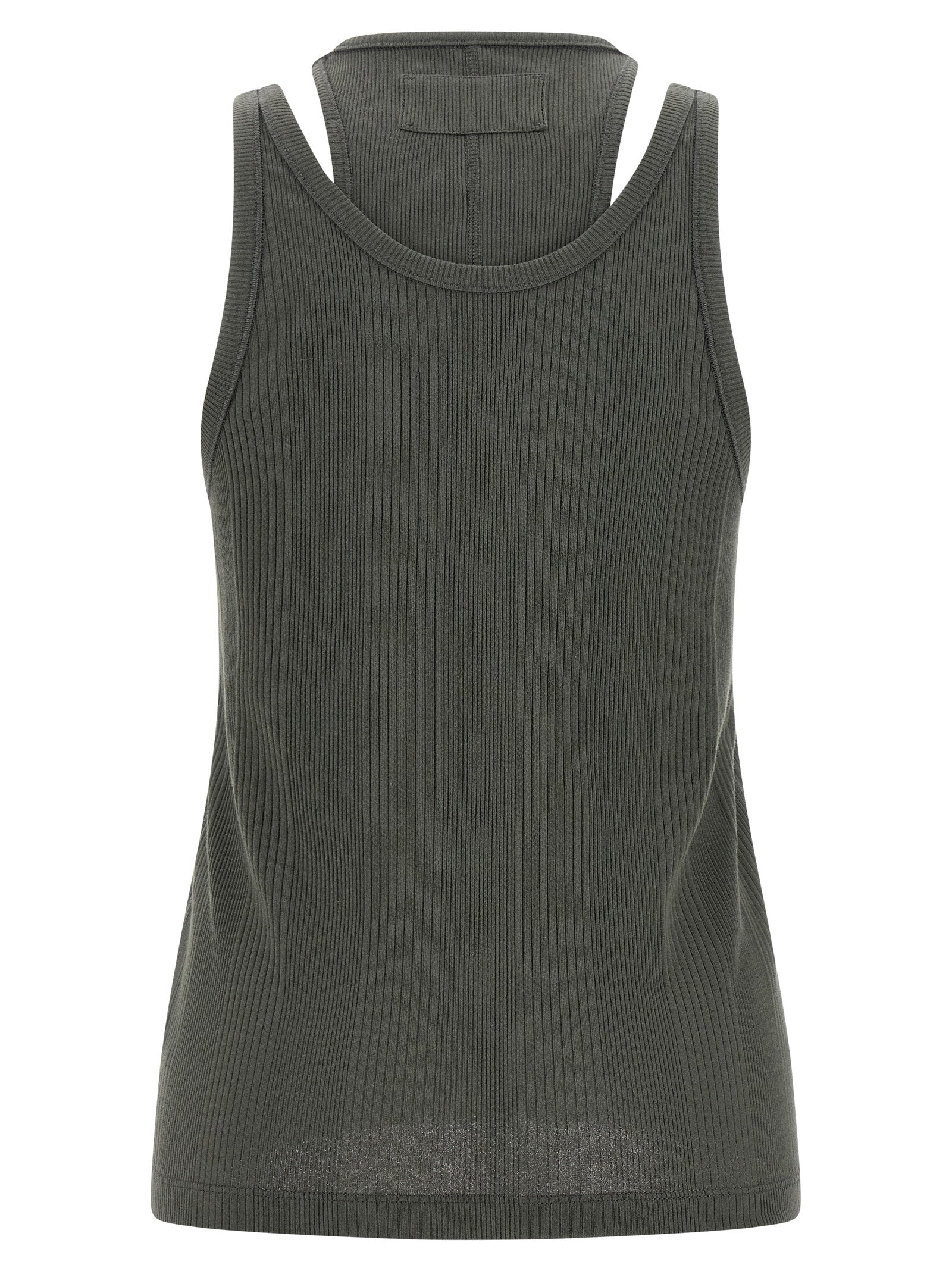 Armarium Gray Cotton Sleeveles T-Shirt