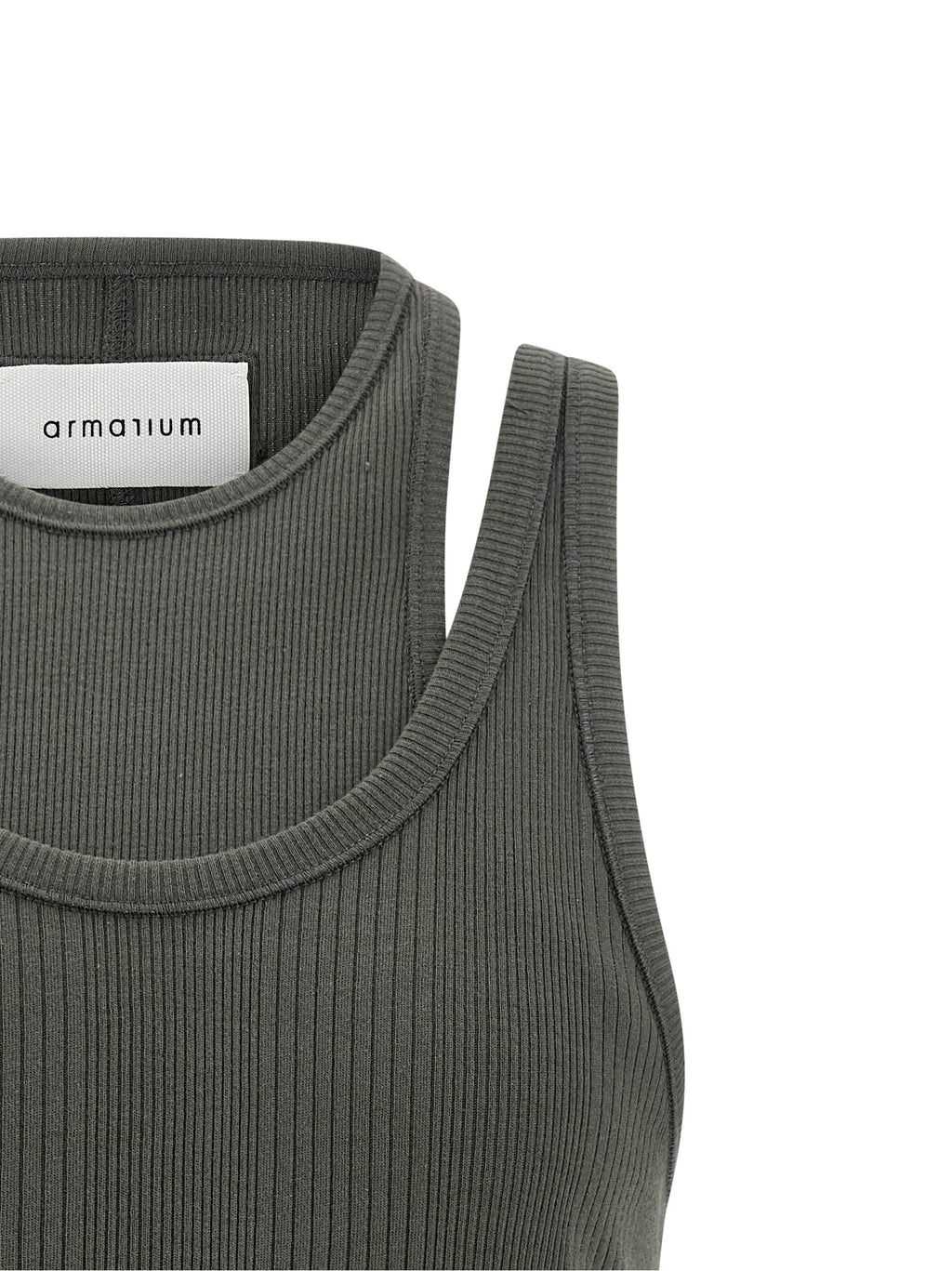 Armarium Gray Cotton Sleeveles T-Shirt