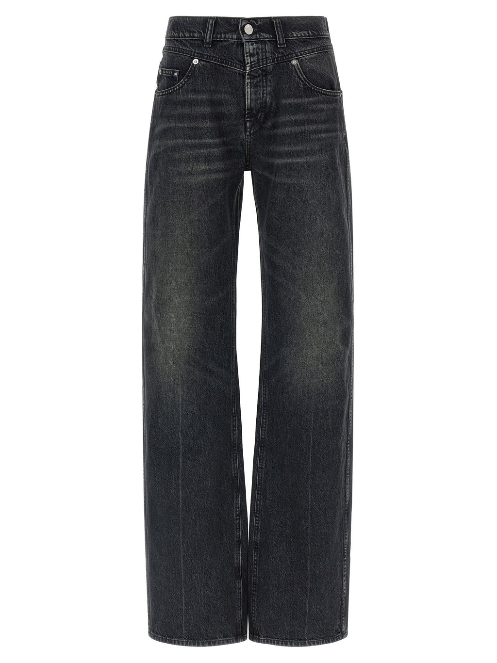 Armarium Black Cotton Straight-Leg Jeans