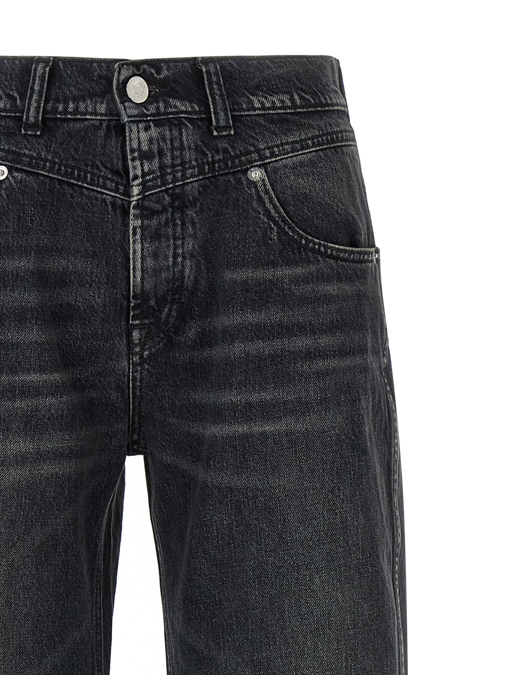 Armarium Black Cotton Straight-Leg Jeans