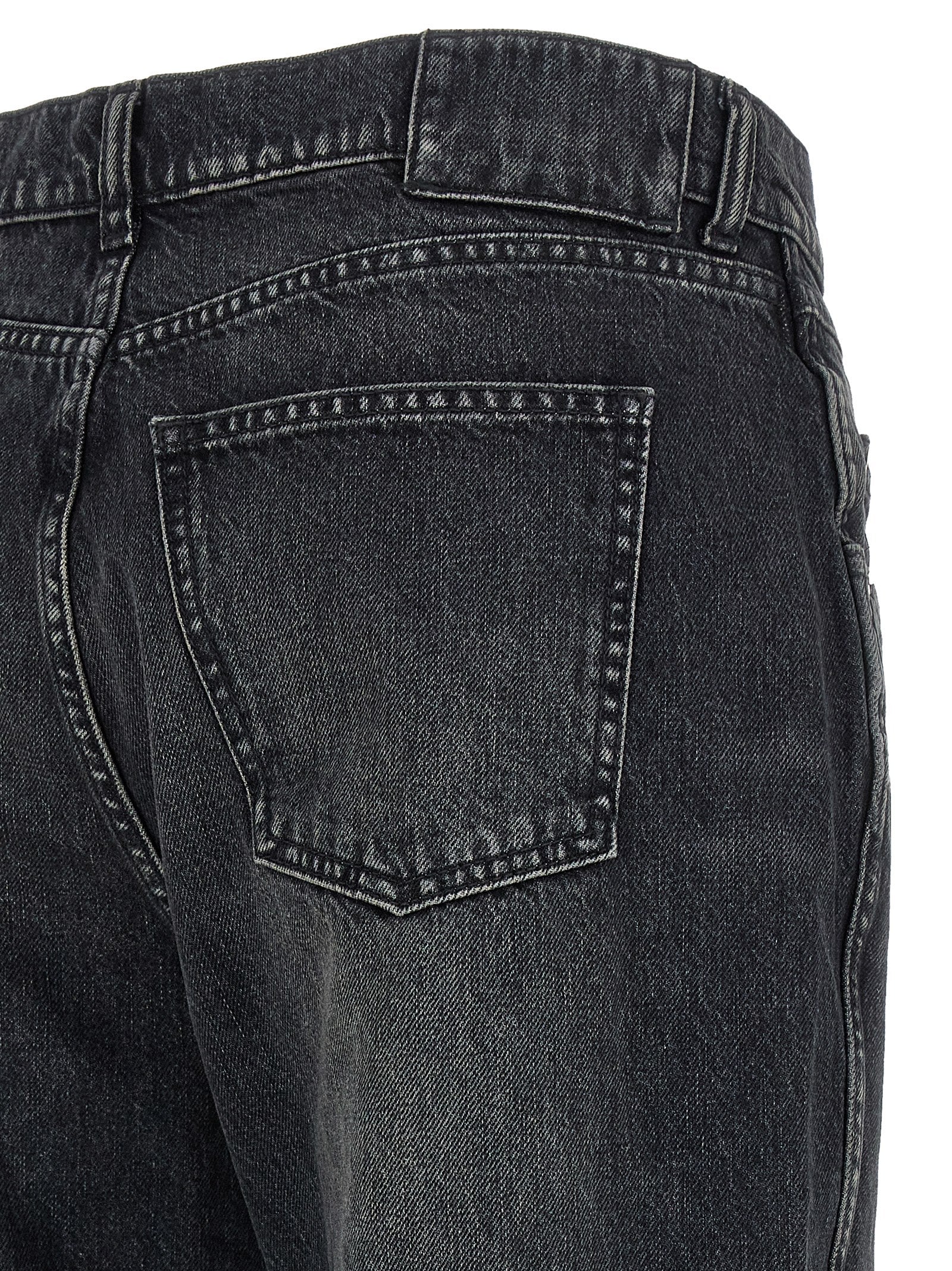 Armarium Black Cotton Straight-Leg Jeans