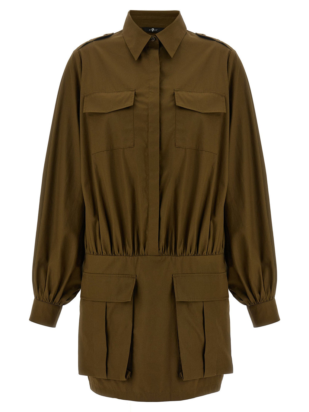 7 For All Mankind Brown Cotton Short Dress