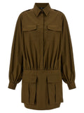 7 For All Mankind Brown Cotton Short Dress