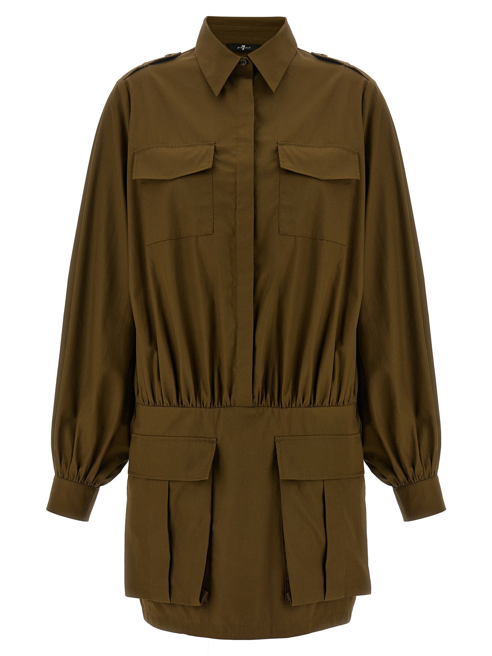 7 For All Mankind Brown Cotton Short Dress