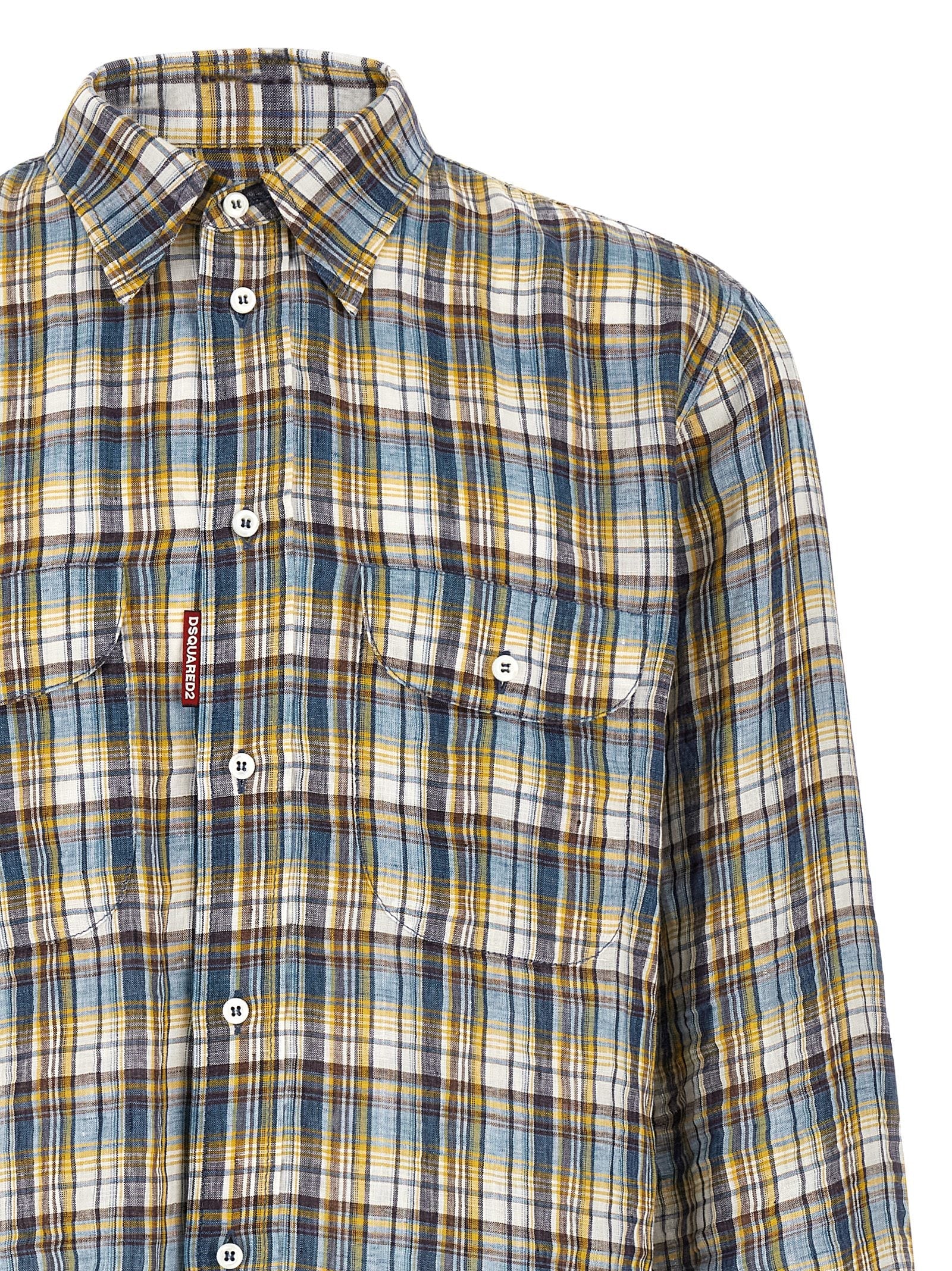 Dsquared² Multicolor Linen Blouse