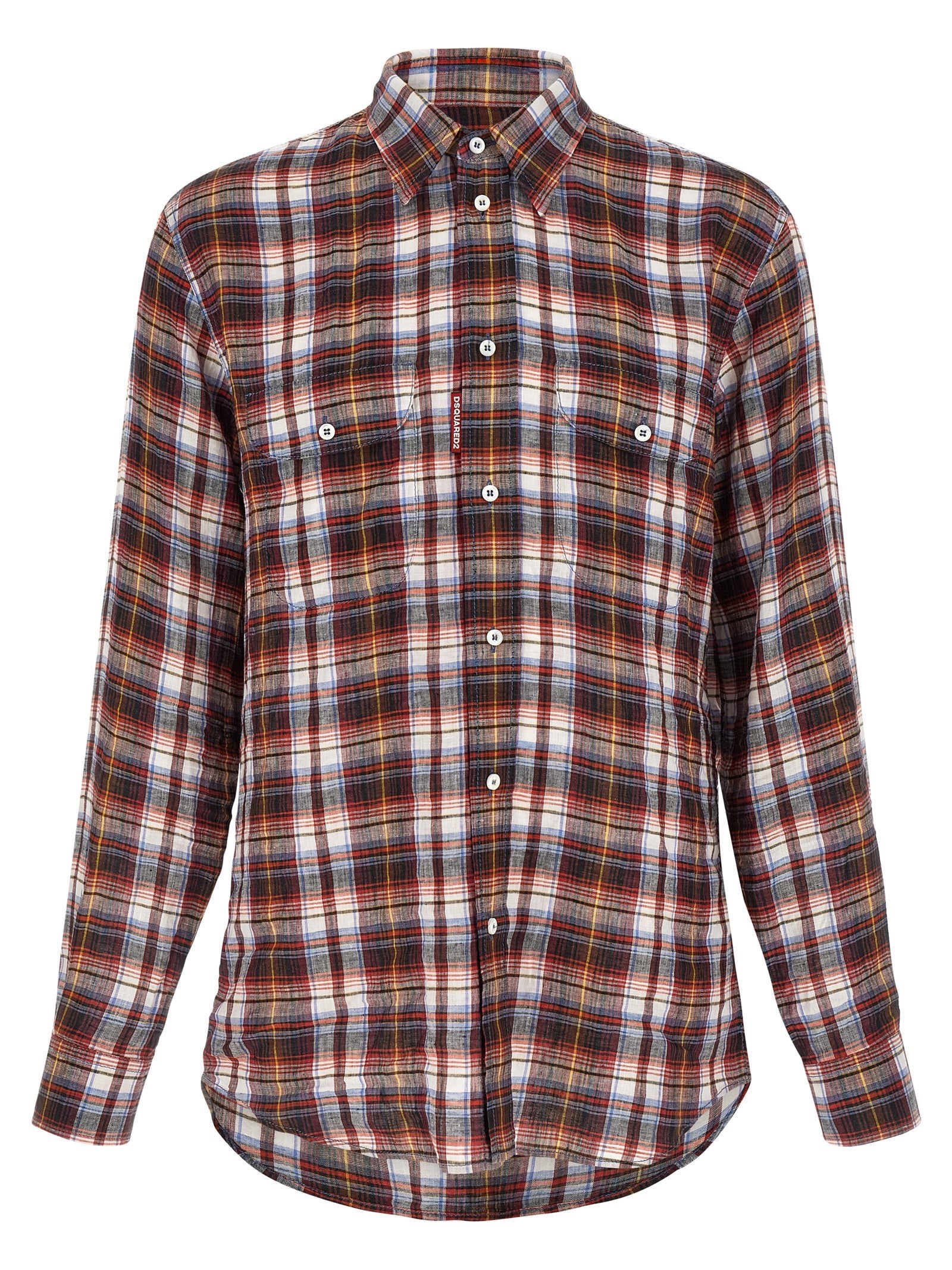 Dsquared² Multicolor Linen Blouse