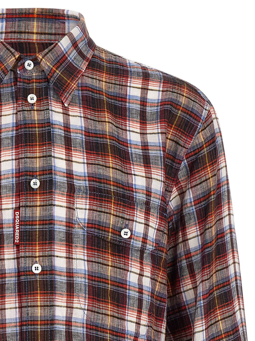 Dsquared² Multicolor Linen Blouse