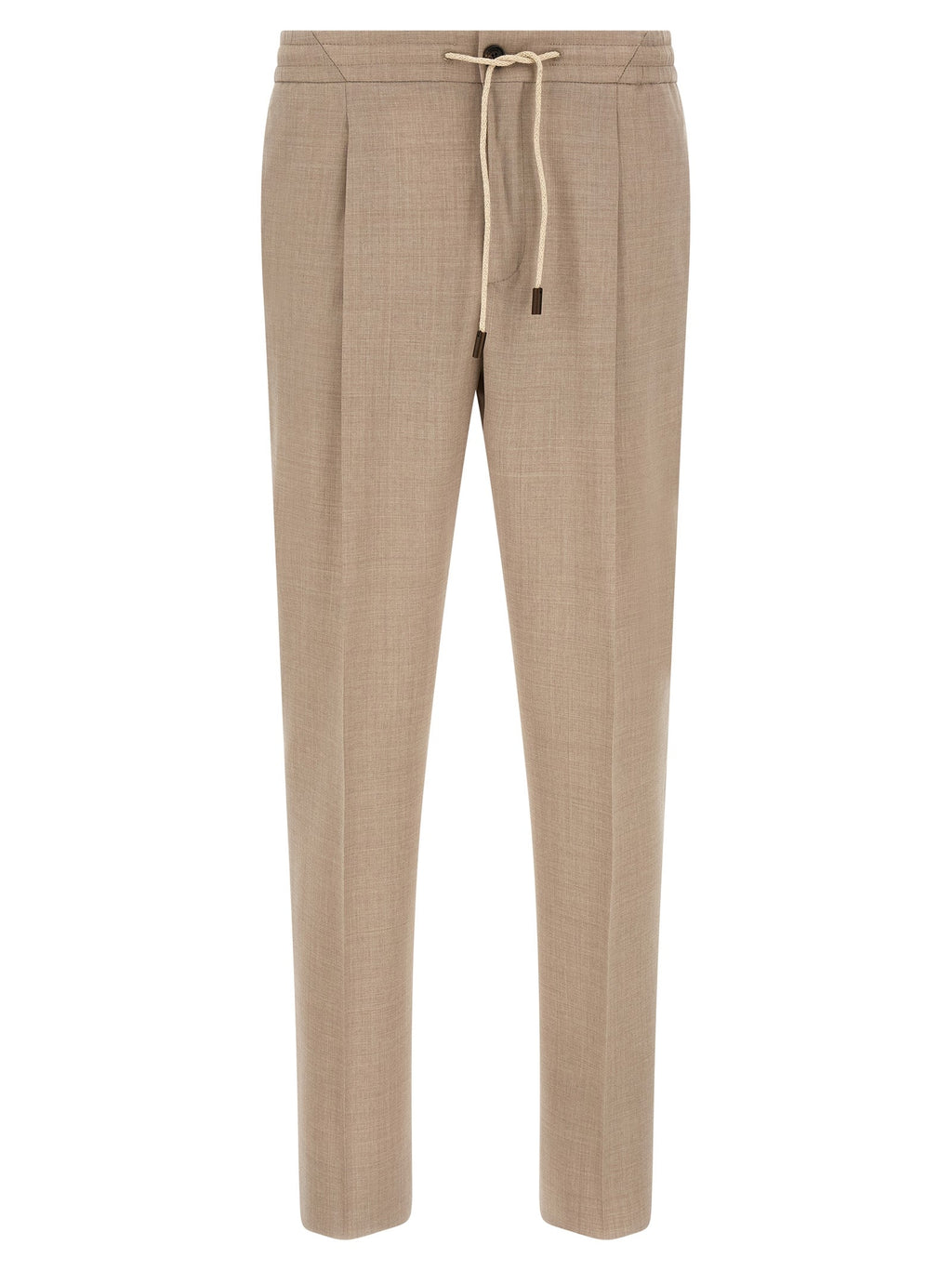 Incotex Beige Virgin Wool Casual Pants