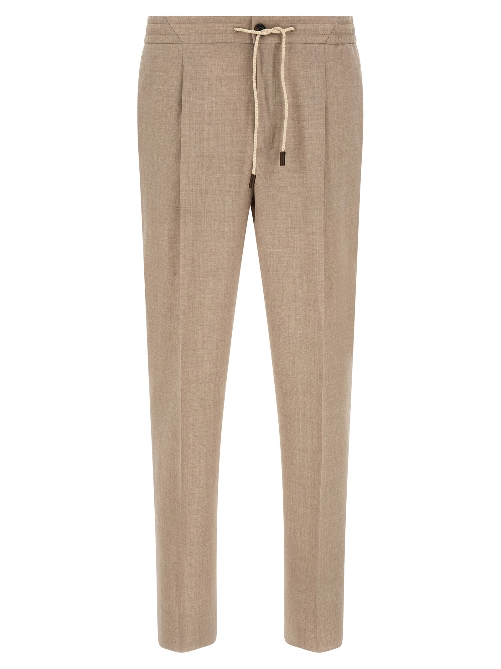 Incotex Beige Virgin Wool Casual Pants
