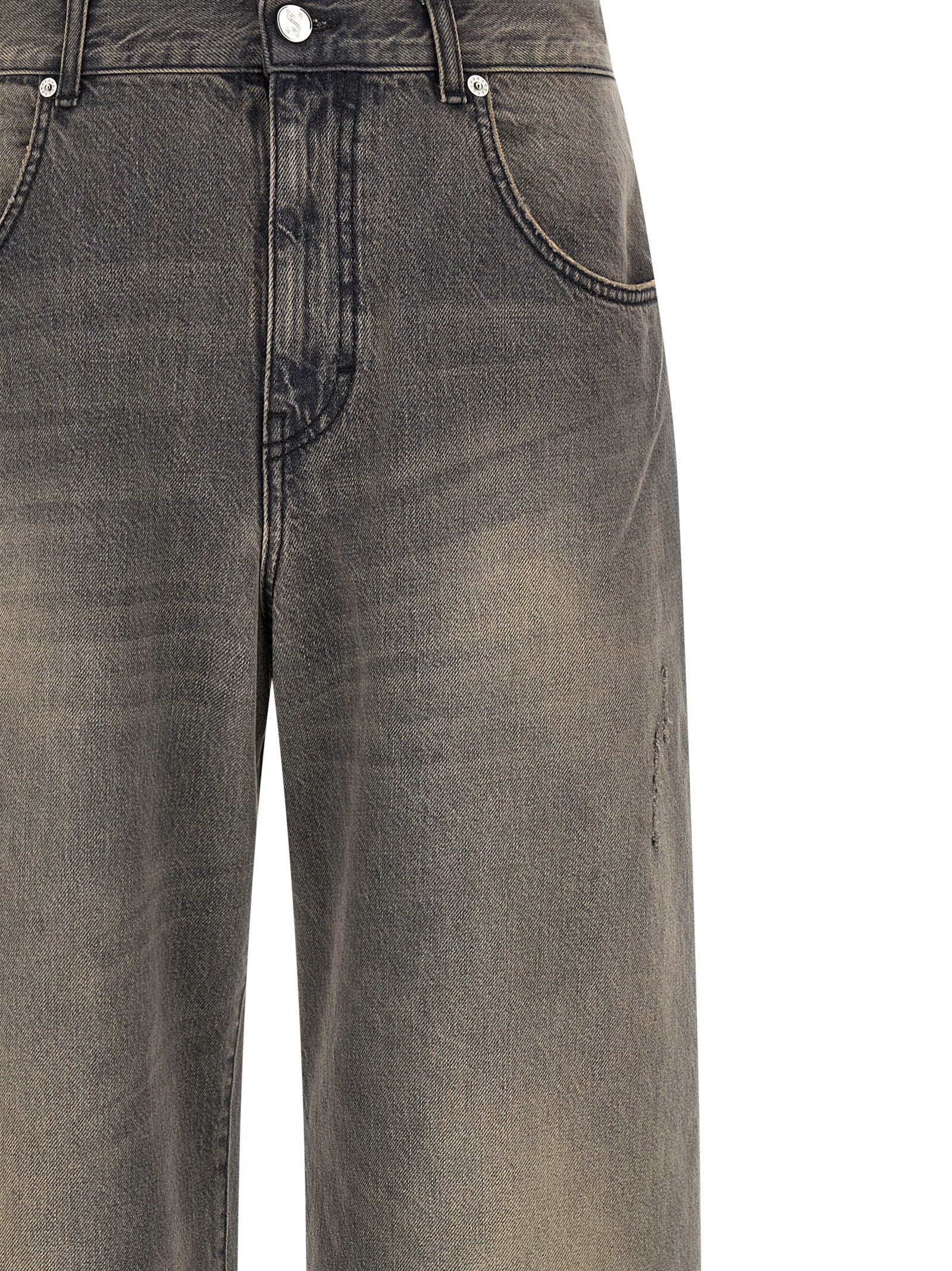 SÉFR Black Cotton Jeans Denim