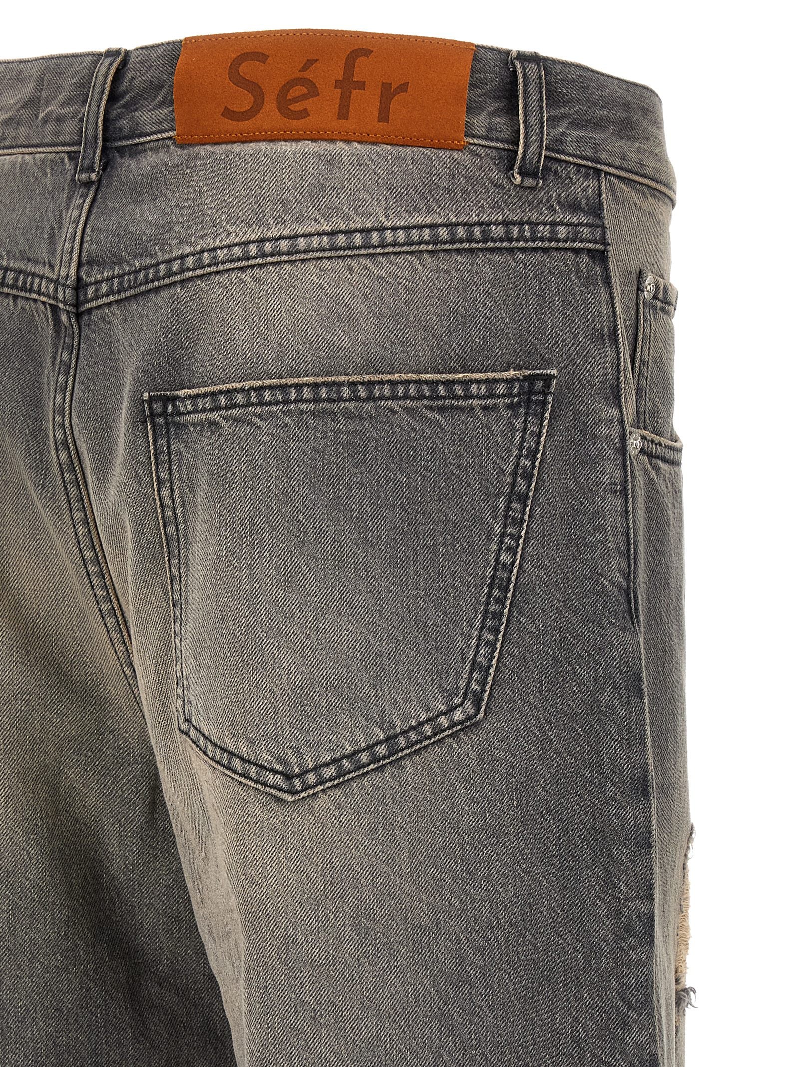 SÉFR Black Cotton Jeans Denim